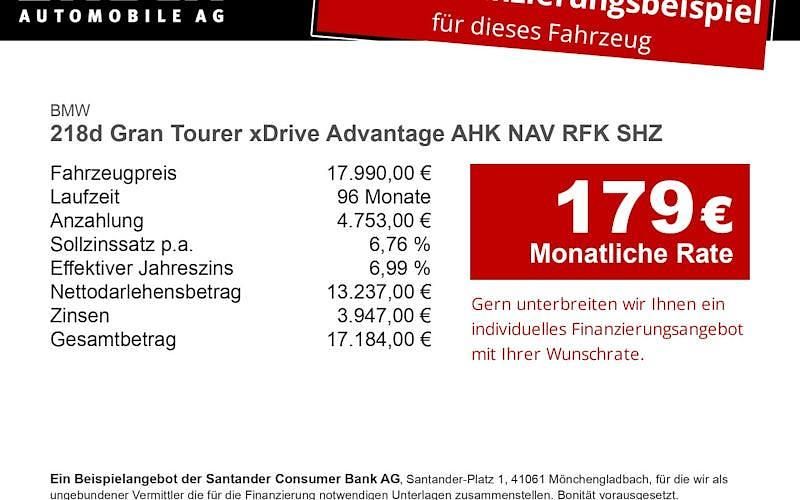 Gebraucht BMW 218 Advantage 150 PS (110 kW) 2018 Schwarz Kombi