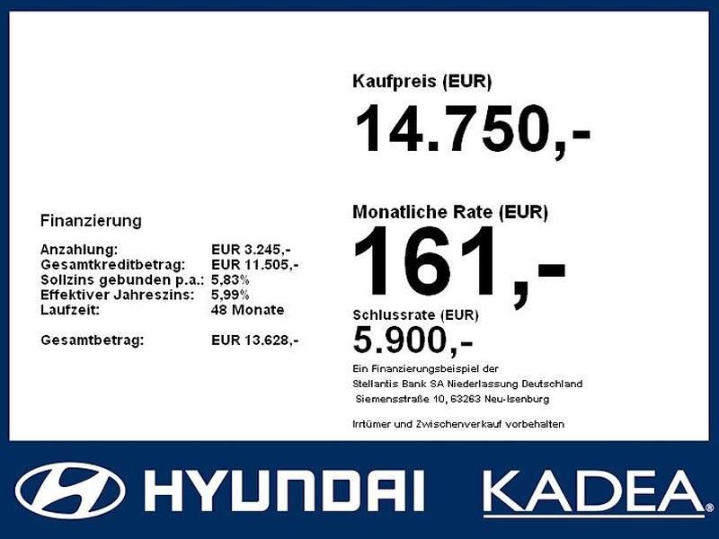Gebraucht Hyundai i20 101 PS (74 kW) 2023 Aqua turquoise/ phantom black / mic (metallic) Kleinwagen