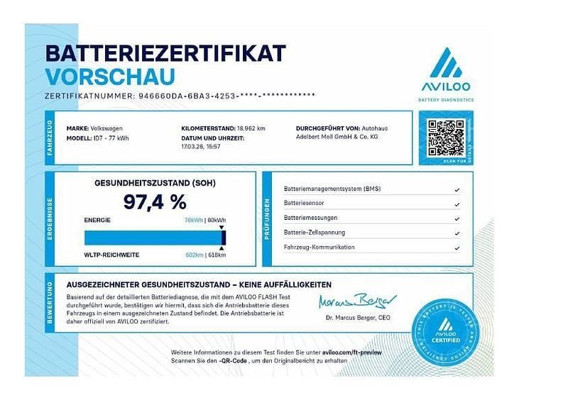 Gebraucht VW ID.7 Pro 210 kW (286 PS) 2025 Aquamarinblau schwarz (metallic) Kombi