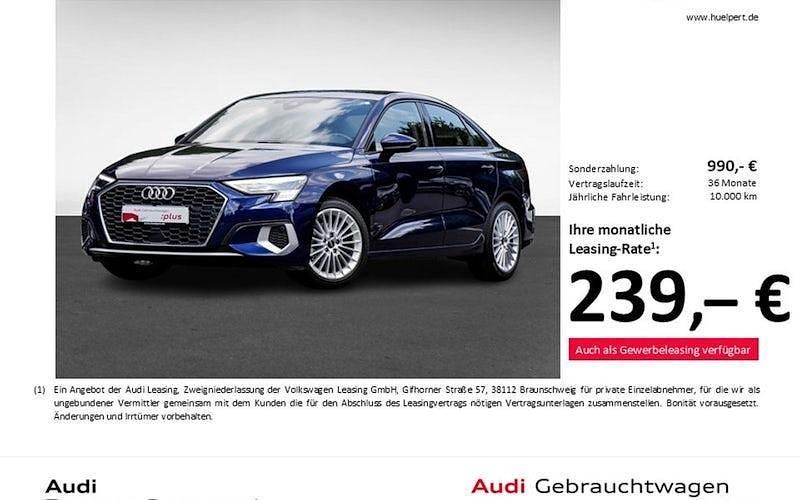 Blau Gebraucht 2024 Audi A3 Advanced Limousine | 30.998 € (Fairer Preis) - Bild 1/4