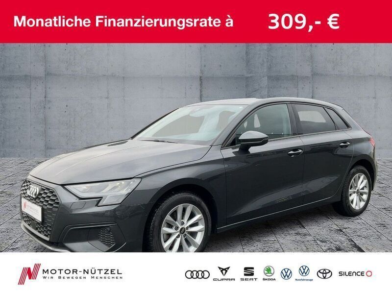 Grau Gebraucht 2023 Audi A3 Sportback Basis Limousine | 23.790 € (Guter Preis) - Bild 1/4