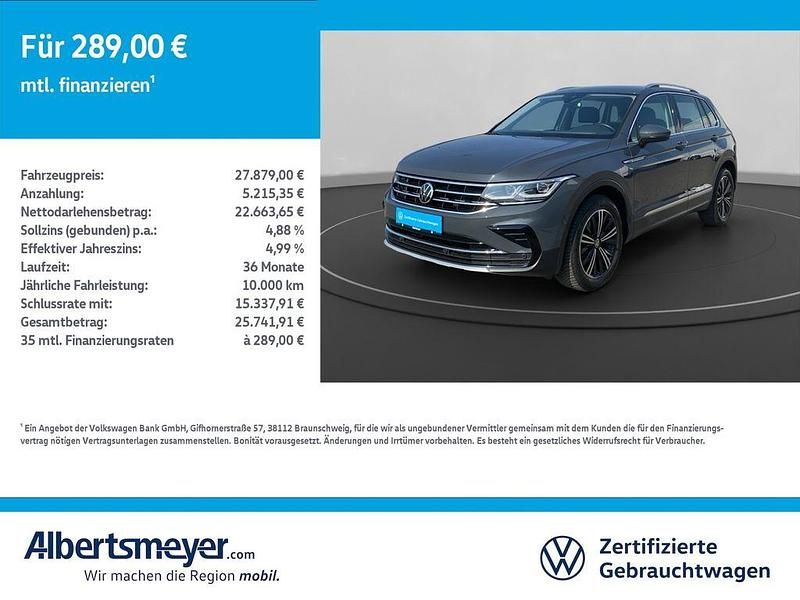 Grau Gebraucht 2021 VW Tiguan Elegance SUV | 24.944 € (Superpreis) - Bild 1/4