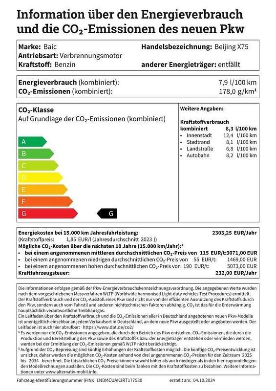 Gebraucht Baic X75 177 PS (130 kW) 2024 Schwarz SUV