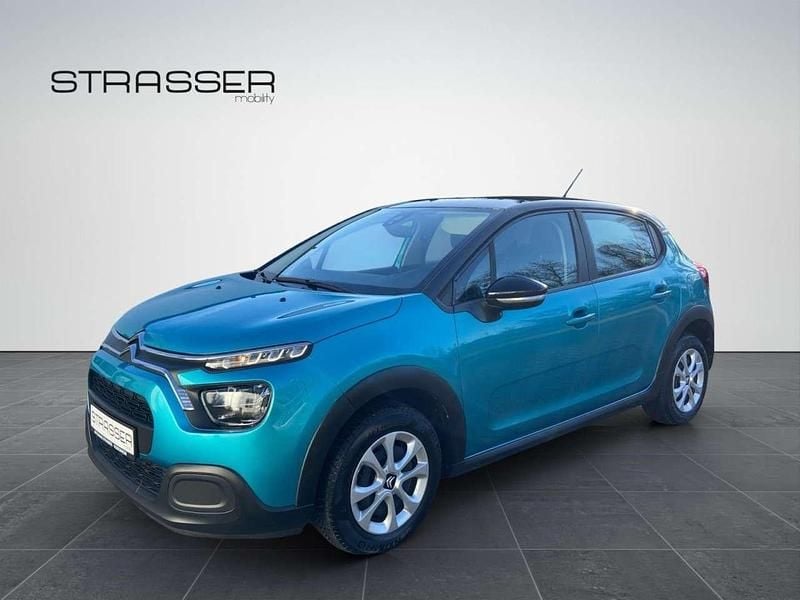 Spring blue klarlack (blau) Gebraucht 2021 Citroën C3 Feel Kleinwagen | 9.990 € (Guter Preis) - Bild 1/3