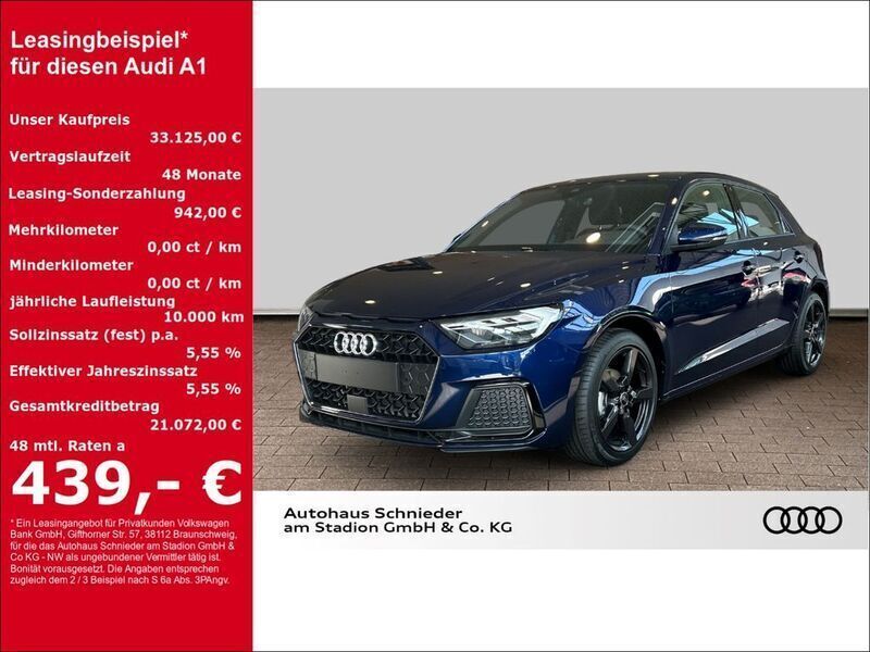 Blau Neu 2025 Audi A1 Sport Kleinwagen | 33.125 € (Teuer) - Bild 1/3