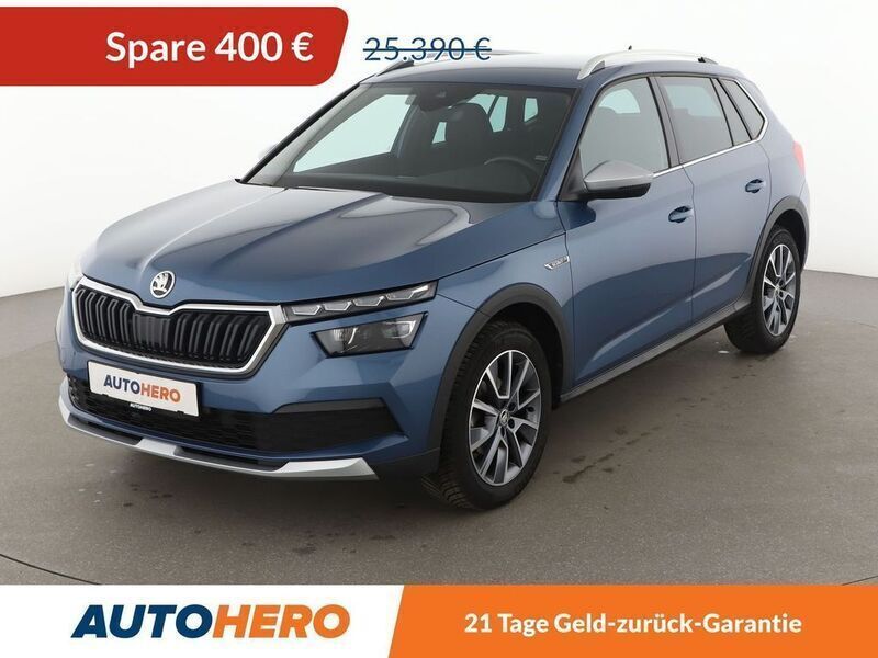 Blau Gebraucht 2022 Skoda Kamiq ScoutLine SUV | 24.370 € (Guter Preis) - Bild 1/3