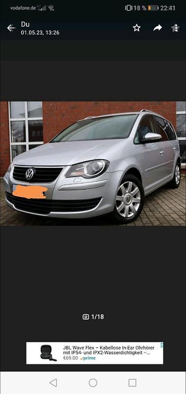 Silber Gebraucht 2009 VW Touran Van / Kleinbus | 6.000 € (Etwas zu teuer) - Bild 1/4