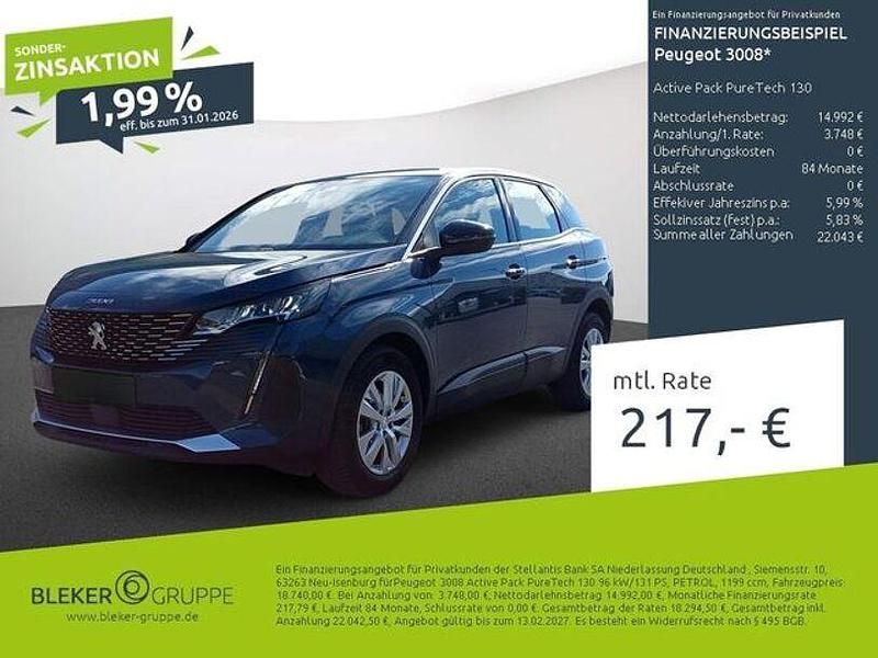 Gebraucht Peugeot 3008 Active 131 PS (96 kW) 2023 Blau Limousine