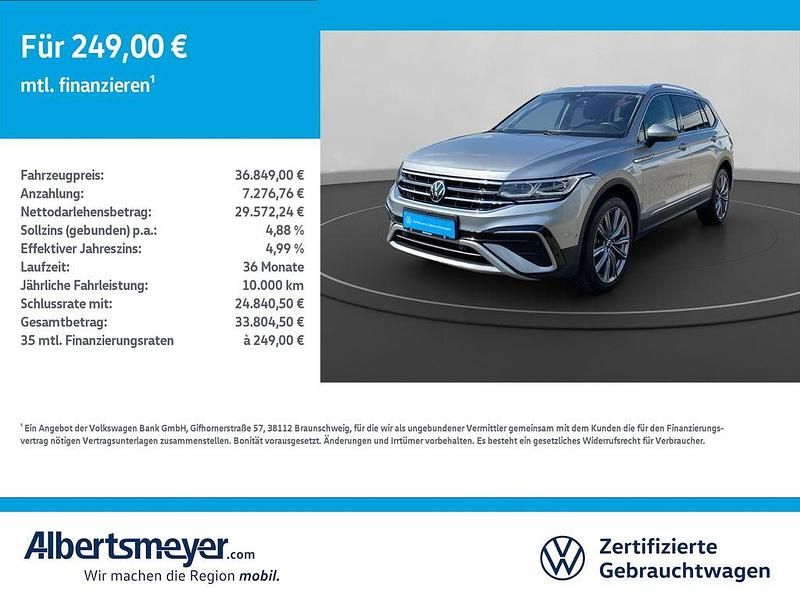 Silber Gebraucht 2023 VW Tiguan Allspace Elegance SUV | 36.849 € (Fairer Preis) - Bild 1/4