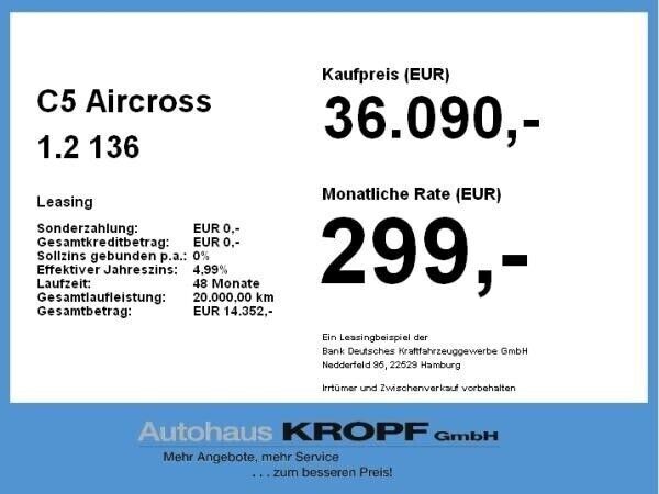 Schwarz (lackierung schwarz perla nera/typ aussenverkl) Neu 2024 Citroën C5 Aircross SUV | 36.090 € - Bild 1/1