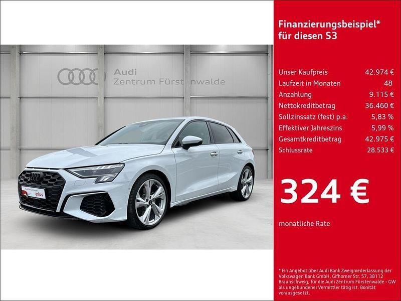 Weiss Gebraucht 2024 Audi S3 Ambiente Limousine | 42.974 € (Fairer Preis) - Bild 1/4