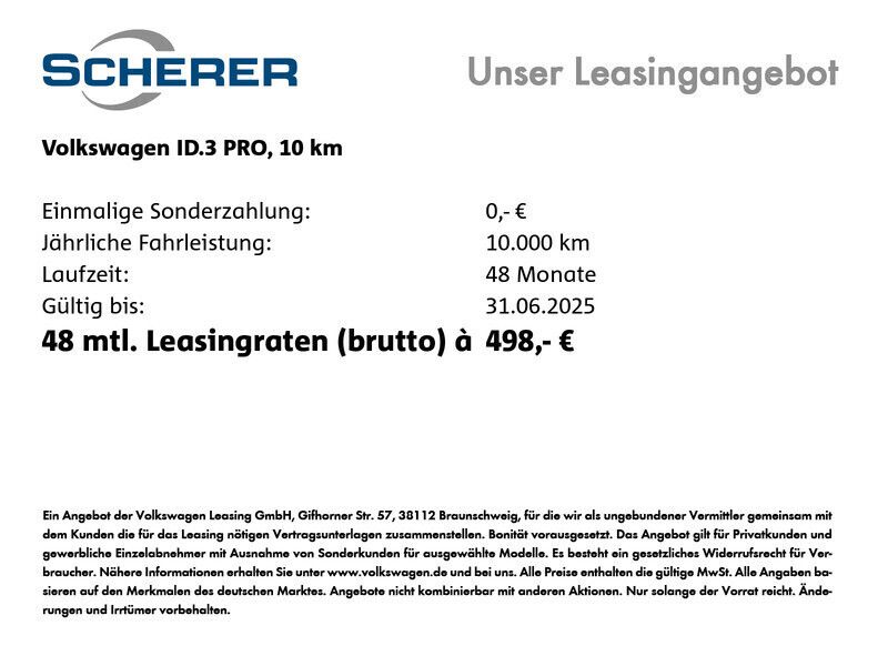 Gebraucht VW ID.3 Pro 150 kW (204 PS) 2022 Andere farbe Kleinwagen