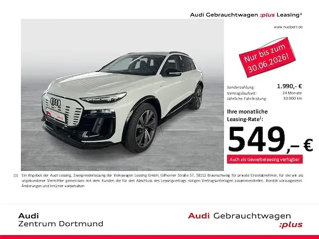 Gebraucht Audi Q6 e-tron S-Line 284 kW (387 PS) 2025 Weiß SUV