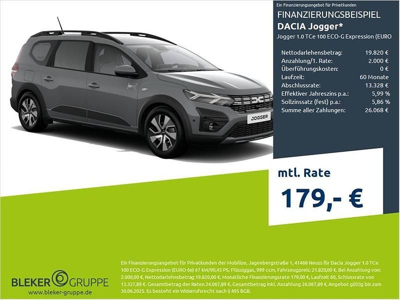 Schiefergrau Neu 2025 Dacia Jogger Expression Van / Kleinbus | 21.820 € (Fairer Preis) - Bild 1/3