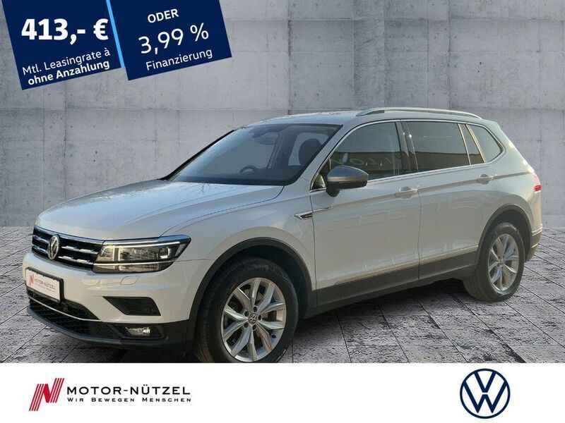 Pure white Gebraucht 2021 VW Tiguan Allspace Highline SUV | 32.750 € (Superpreis) - Bild 1/4