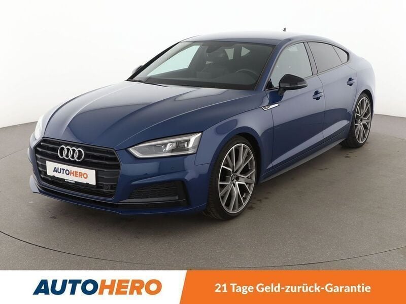 Blau Gebraucht 2019 Audi A5 Sportback S-Line Limousine | 27.910 € (Fairer Preis) - Bild 1/3