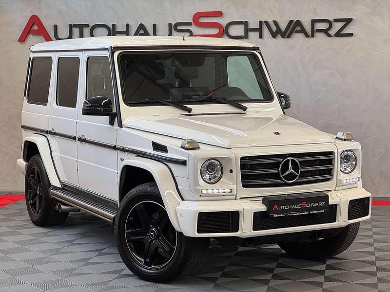 Designo mysticweiss 2 bright Gebraucht 2018 Mercedes G500 AMG SUV | 79.990 € - Bild 1/4