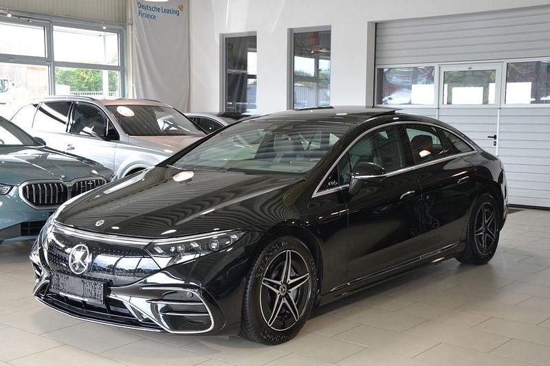 Schwarz Gebraucht 2022 Mercedes EQS450+ AMG line Limousine | 53.990 € (Fairer Preis) - Bild 1/4