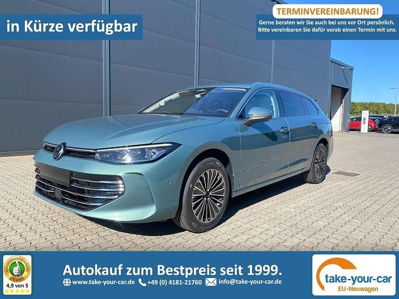 Maripositgrün metallic Neu 2025 VW Passat Elegance Kombi | 41.480 € (Guter Preis) - Bild 1/4