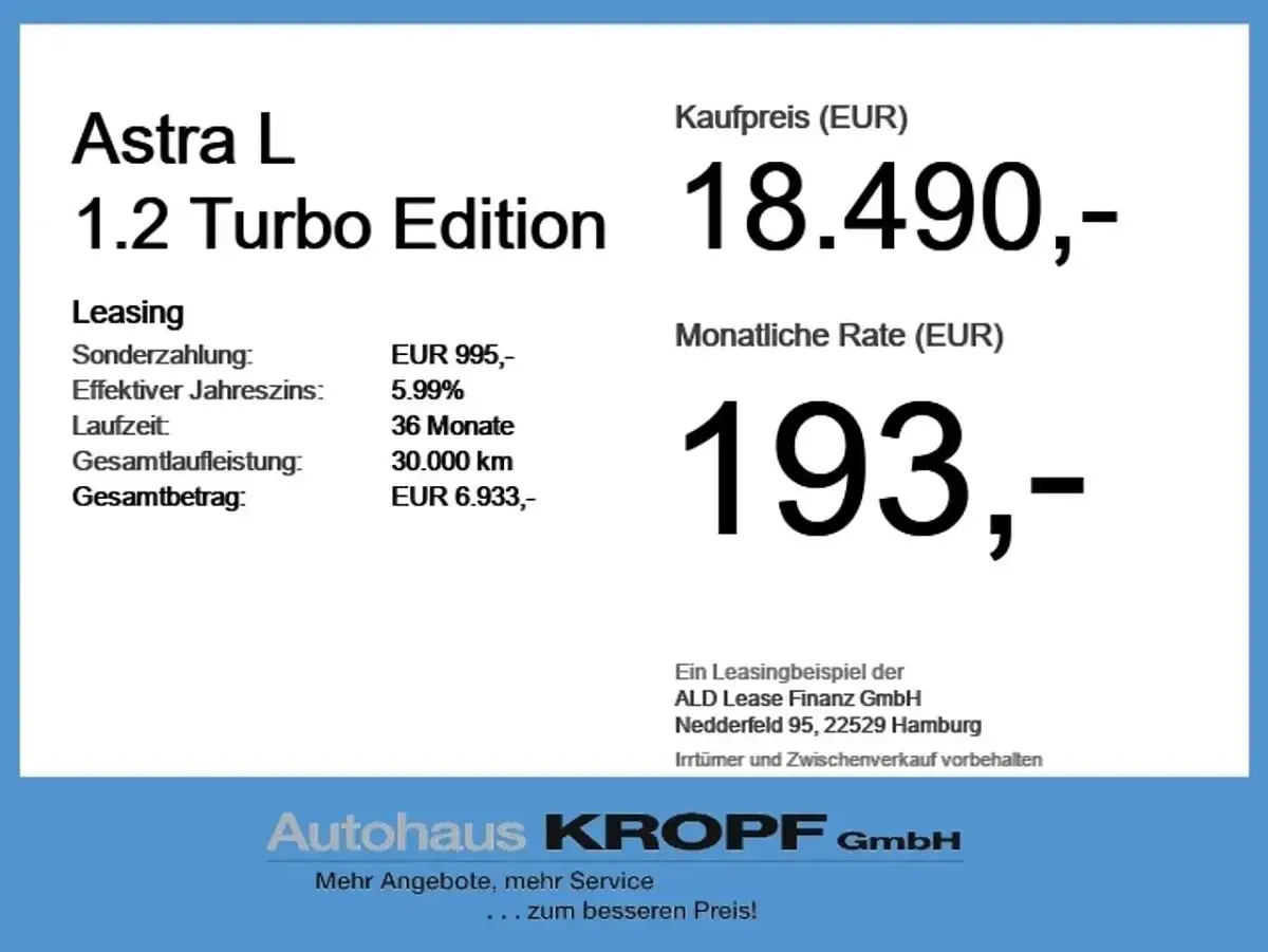 Gebraucht Opel Astra Edition 131 PS (96 kW) 2025 Weiss Kleinwagen