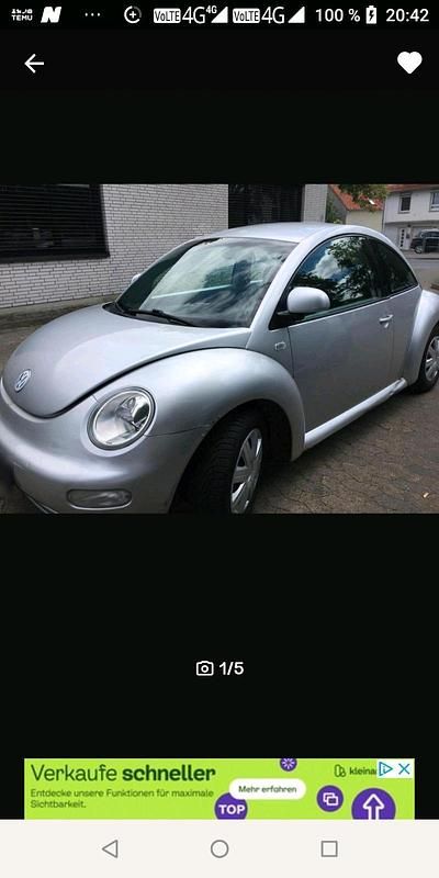 Gebraucht VW New Beetle 90 PS (66 kW) 2000 Silber Kleinwagen