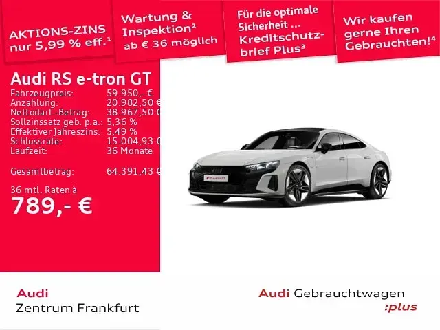 Gebraucht Audi e-tron GT quattro Premium 439 kW (598 PS) 2022 Ibisweiß Limousine