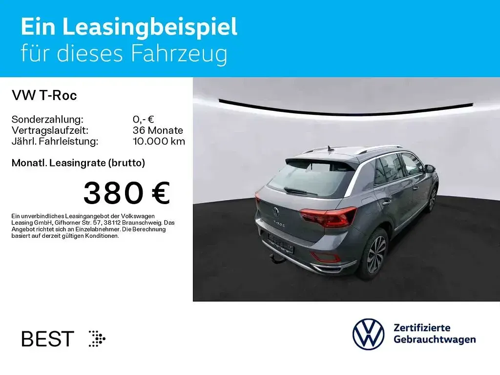 Second-hand VW T-Roc Style 150 CP (110 kW) 2022 Gri SUV