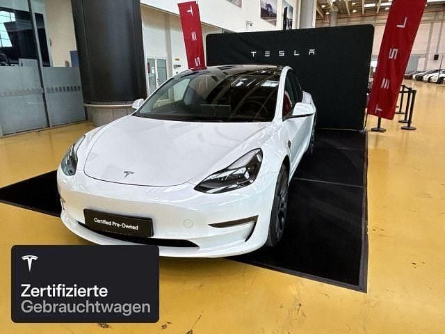 Pearl white multicoat Gebraucht 2021 Tesla Model 3 Performance Limousine | 30.400 € (Fairer Preis) - Bild 1/4