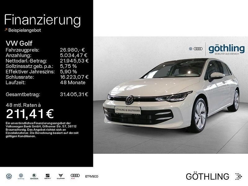Weiß Gebraucht 2024 VW Golf VIII Life Limousine | 26.980 € (Etwas zu teuer) - Bild 1/4