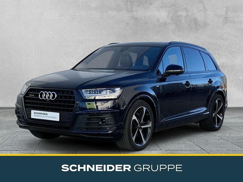 Blau Gebraucht 2018 Audi Q7 S-Line SUV | 37.890 € (Fairer Preis) - Bild 1/4