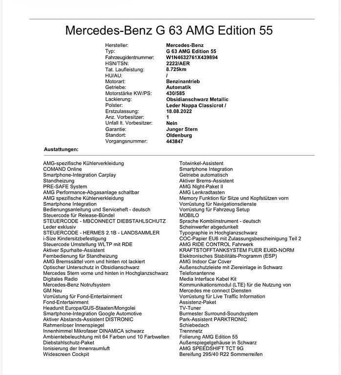 Gebraucht Mercedes G63 AMG AMG 585 PS (430 kW) 2022 Schwarz SUV