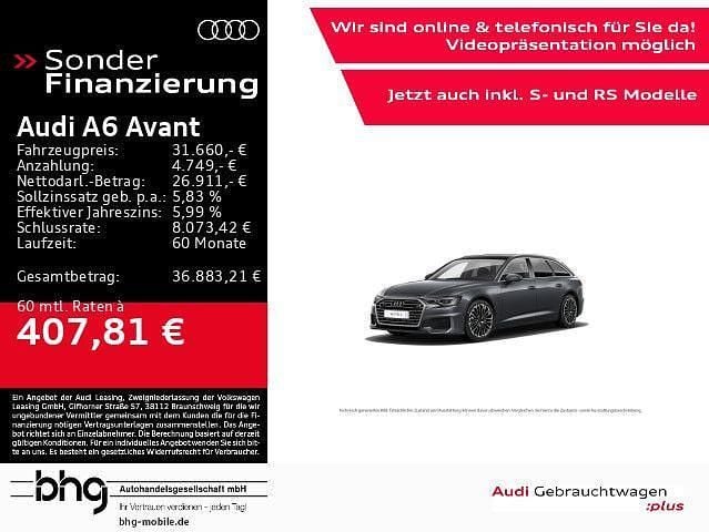 Grau Gebraucht 2021 Audi A6 Sport Kombi | 31.660 € (Fairer Preis) - Bild 1/4