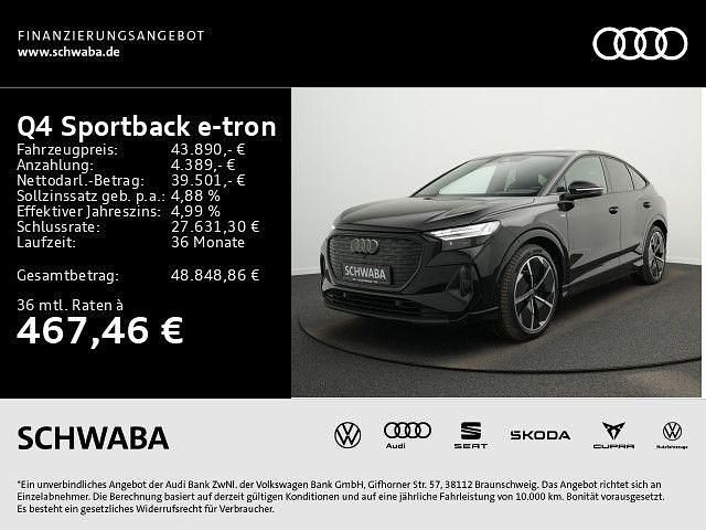 Mythosschwarz metallic Gebraucht 2023 Audi Q4 Sportback e-tron Ambiente SUV | 43.890 € - Bild 1/4