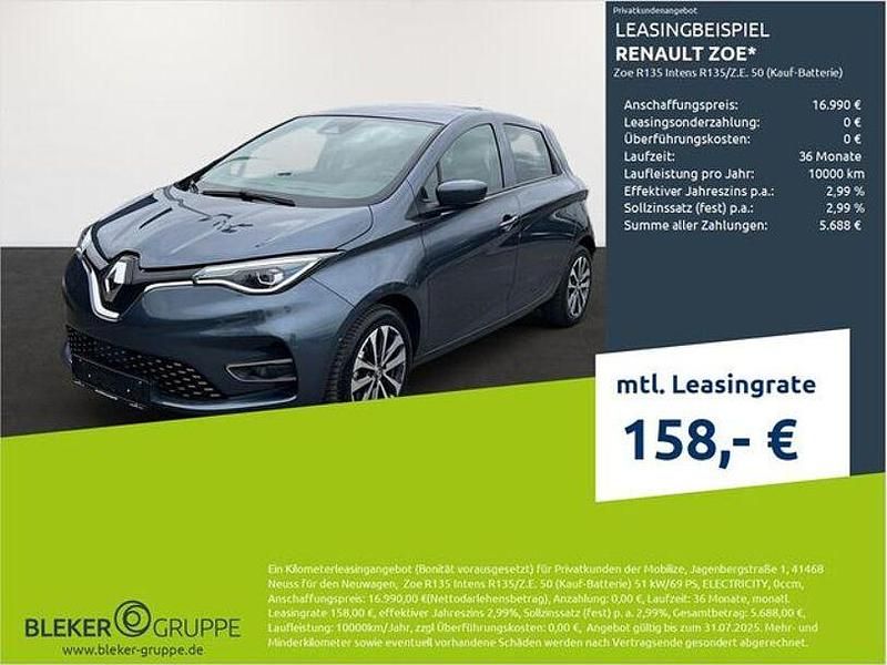 Titangrau metallic Gebraucht 2021 Renault Zoe Intens Kleinwagen | 15.880 € (Etwas zu teuer) - Bild 1/3