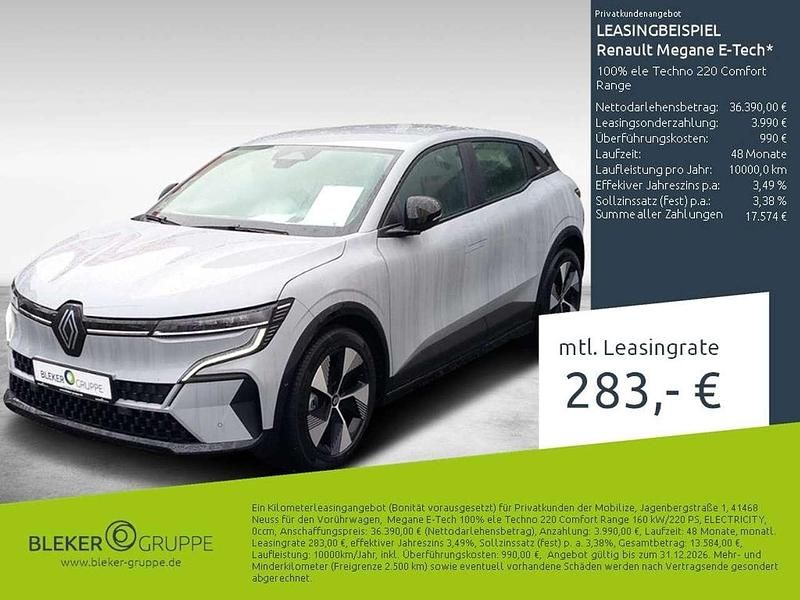 Neu Renault Megane E-Tech Komfort 160 kW (218 PS) 2025 Rafalegrau, dach in Limousine