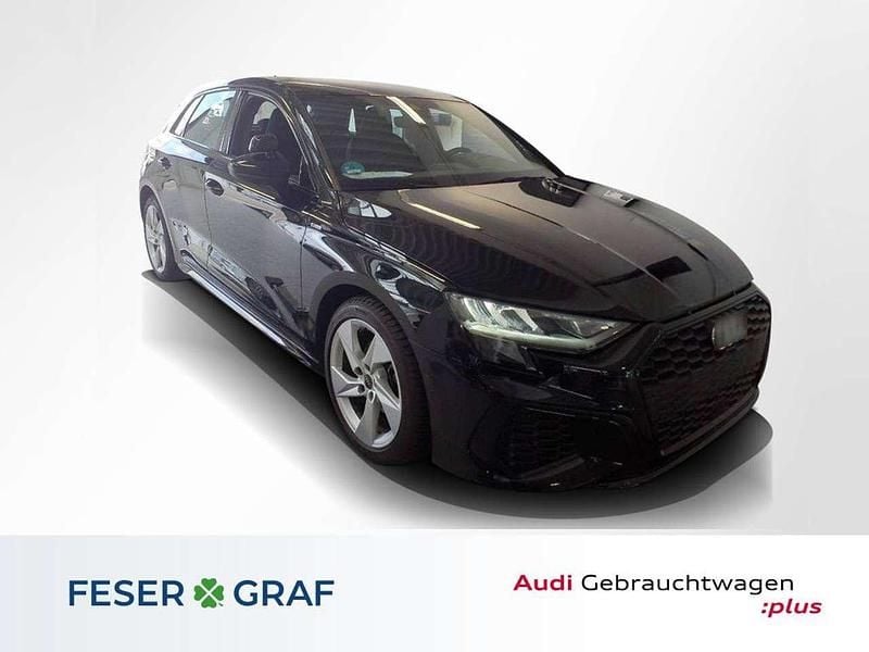 Mythosschwarz metallic Gebraucht 2023 Audi A3 S-Line Limousine | 23.480 € (Superpreis) - Bild 1/4