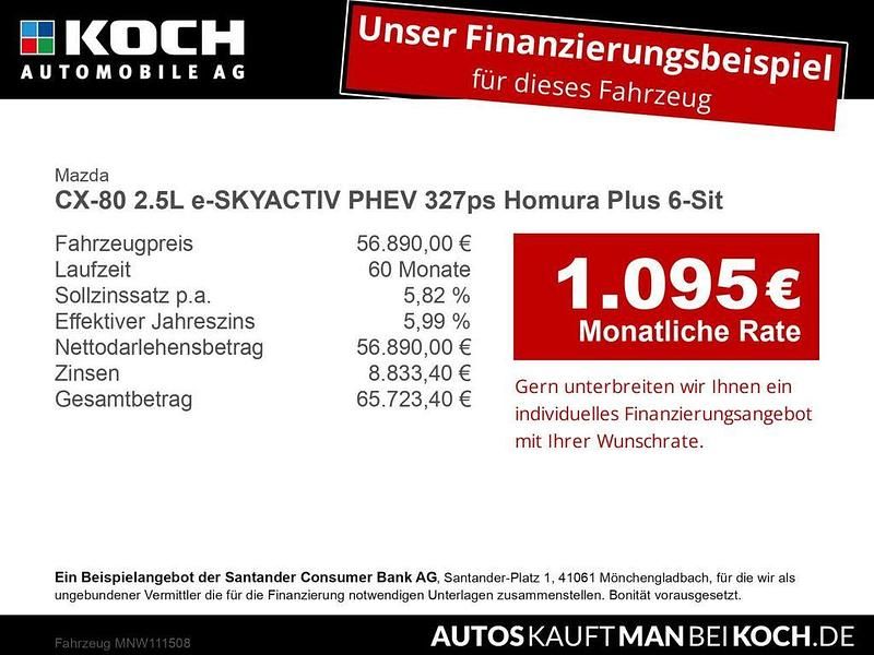 Weiß Neu 2025 Mazda CX-80 Homura-Line SUV | 56.890 € (Fairer Preis) - Bild 1/1