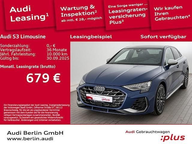 Ascariblau metallic Gebraucht 2025 Audi S3 Ambiente Limousine | 55.800 € (Etwas zu teuer) - Bild 1/3
