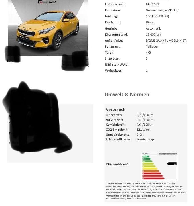 Gebraucht Kia XCeed Vision 136 PS (100 kW) 2021 Andere farben SUV