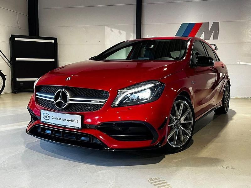 Jupiterrot uni Gebraucht 2017 Mercedes A45 AMG AMG Limousine | 25.495 € (Guter Preis) - Bild 1/4