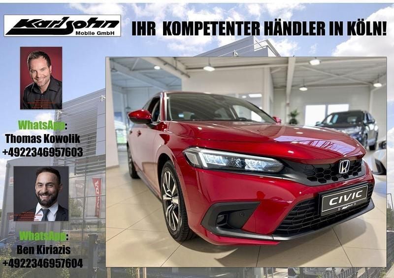 Premium crystal red metallic Neu 2025 Honda Civic Elegance Limousine | 32.990 € (Superpreis) - Bild 1/4