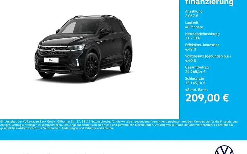 Gebraucht VW T-Roc Style 110 PS (80 kW) 2024 Deep black perleffekt SUV