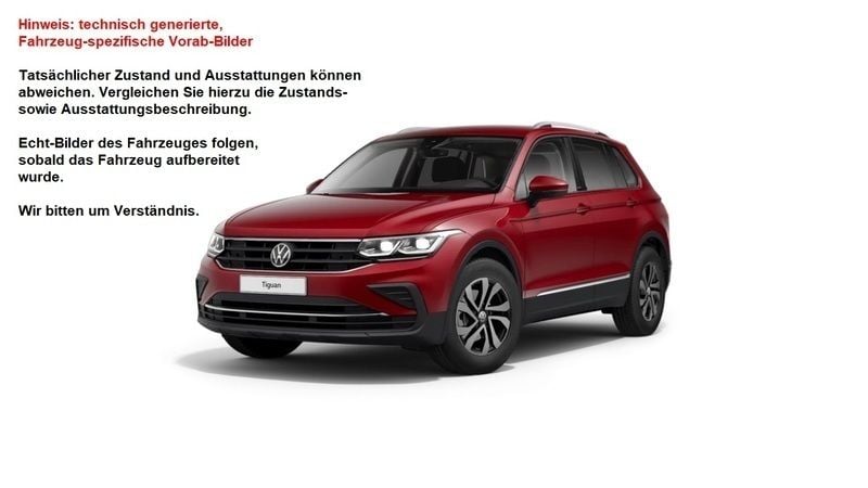 Kings red metallic Gebraucht 2021 VW Tiguan Active SUV | 27.420 € (Fairer Preis) - Bild 1/4