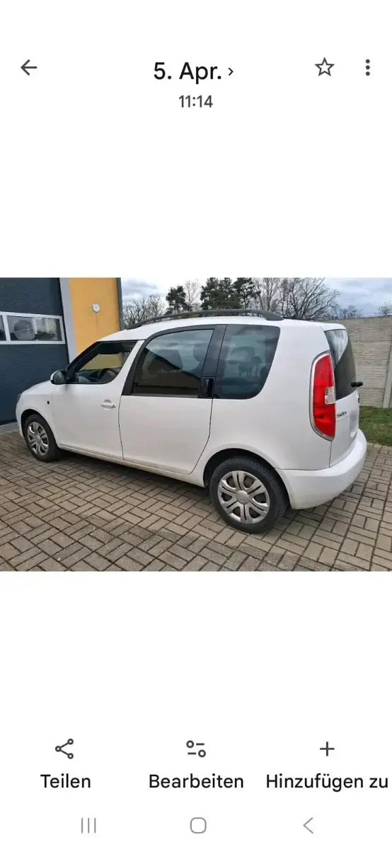 Gebraucht Skoda Roomster 69 PS (50 kW) 2014 Weiß Van / Kleinbus