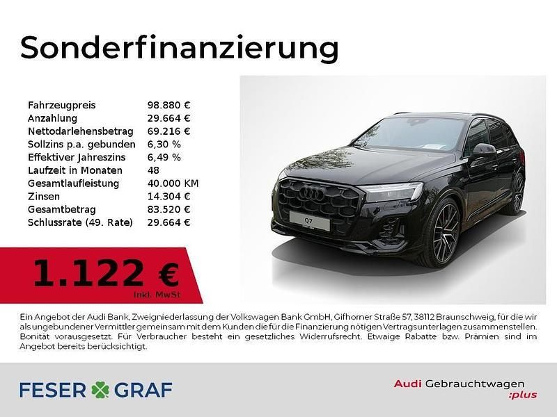 Mythosschwarz metallic Gebraucht 2025 Audi Q7 Ambiente SUV | 98.880 € (Teuer) - Bild 1/4