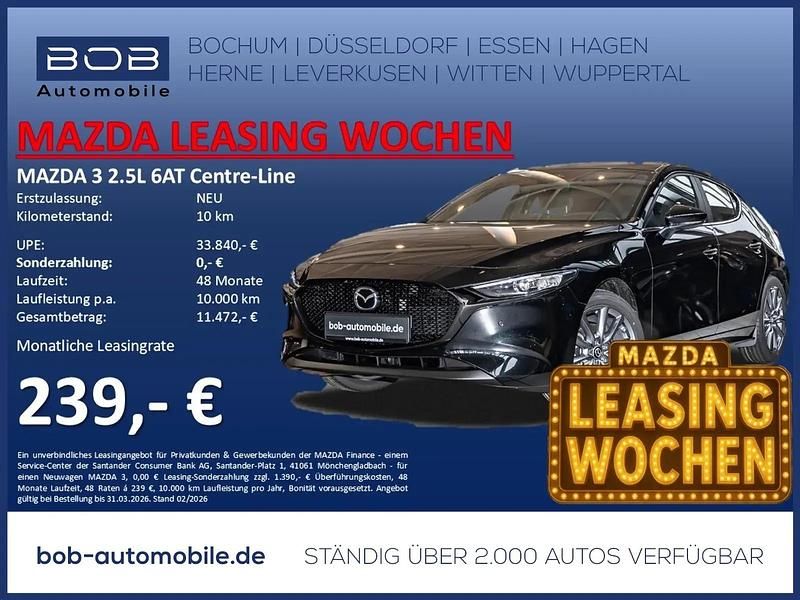 Neu Mazda 3 Center-Line 140 PS (102 kW) 2026 Jet black Limousine