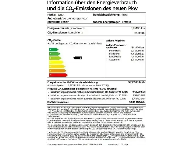 Gebraucht Ford Fiesta Titanium 125 PS (91 kW) 2023 Grau(metallic) Kleinwagen