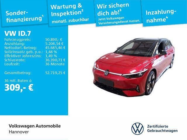 Kings red metallic Gebraucht 2025 VW ID.7 GTX Kombi | 50.890 € - Bild 1/4