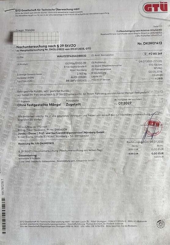 Grau Gebraucht 2016 Audi A4 Kombi | 17.199 € (Fairer Preis) - Bild 1/4