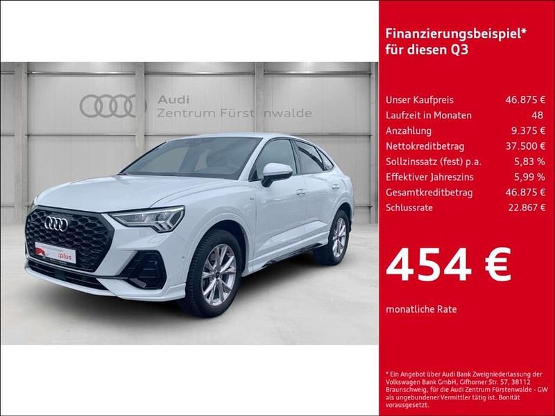 Weiss Gebraucht 2023 Audi Q3 Sportback S-Line SUV | 46.875 € (Etwas zu teuer) - Bild 1/4